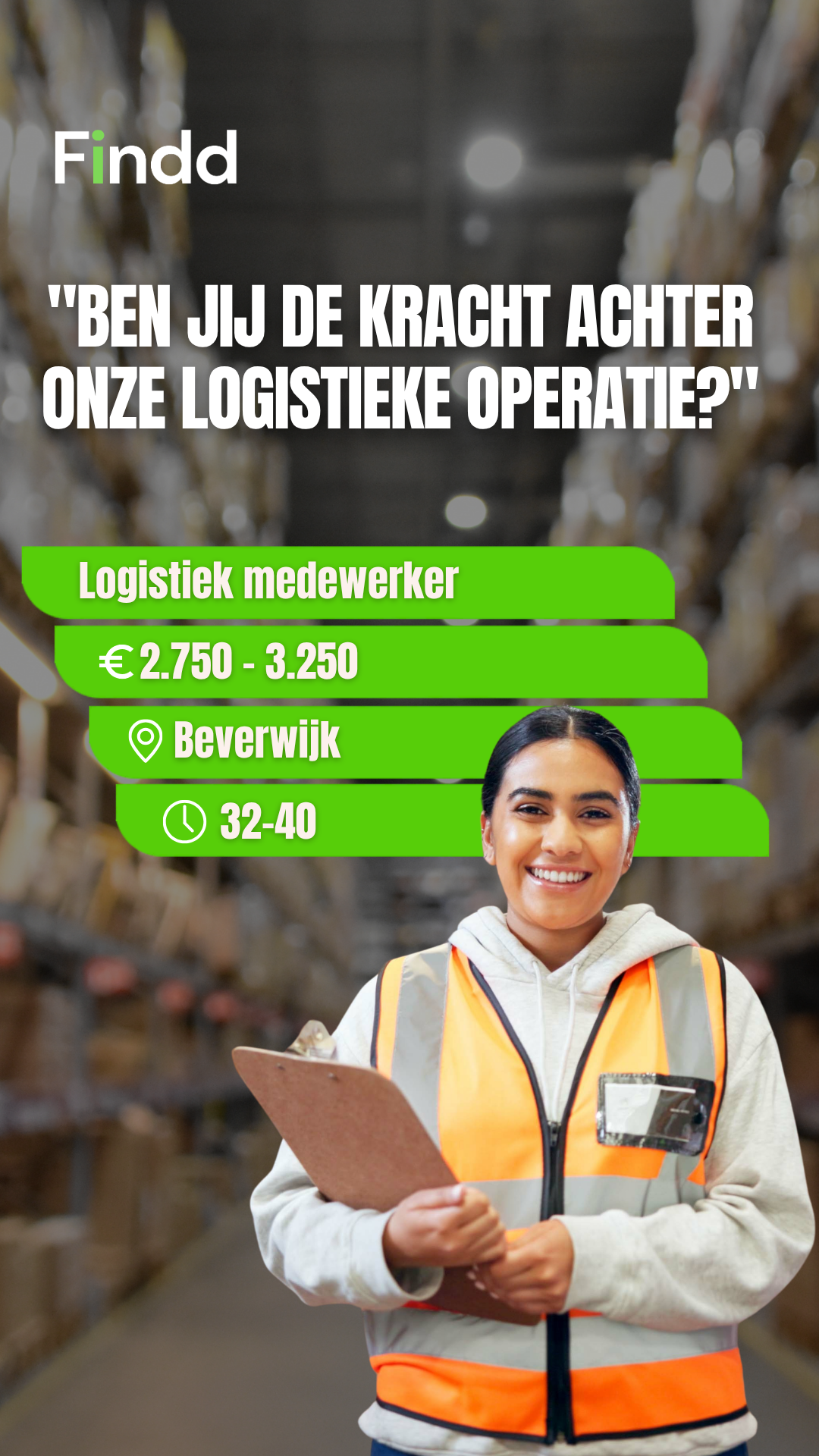 Voorbeeld van een vacaturecampagne van Findd