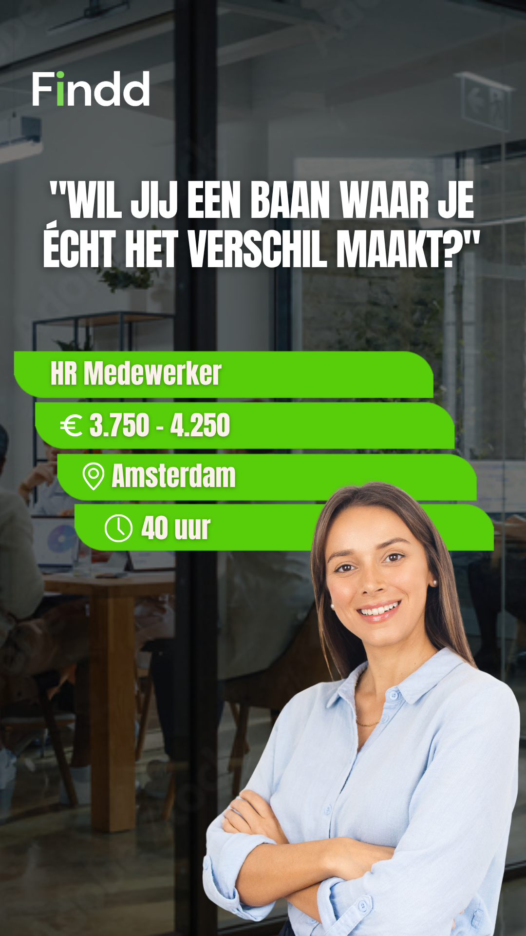 Voorbeeld van een vacaturecampagne van Findd